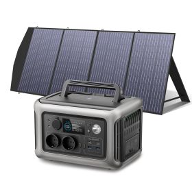 ALLPOWERS R600 Portable Powerstation with Solarpanel (Optional), 299Wh 600W LiFePO4 Battery for Home Backup Outdoors Camping RV (Socket Standard: us, Color: R600 with 200W)