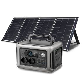ALLPOWERS R600 Portable Powerstation with Solarpanel (Optional), 299Wh 600W LiFePO4 Battery for Home Backup Outdoors Camping RV (Socket Standard: us, Color: R600 with 200W IBC)