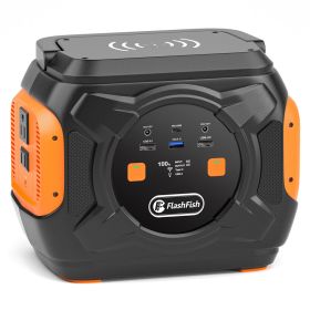 Flashfish Power Station 320W Portable Solar Generator 110V 230V Pure Sine Wave AC Output 292Wh Power Supply For Outdoor Camping (Color: 110V US Socket)